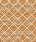 Tile Diamond Linen Curtain Panel, Terracotta Boho Drape, Folk Geometric Medallion Print - Image 3