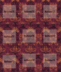 Vintage Damask Linen Curtain Panel, Deep Burgundy Boho Drape, Dark Floral Tapestry Print - Image 2