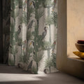 Tropical Bird Linen Curtain Panel: Jungle Botanical Drapes for Exotic Cottage Decor - Image 5
